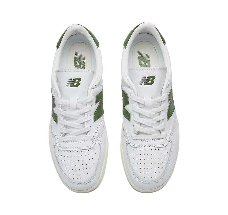 New Balance T500 White with Dark Alpine Green CT500CLC