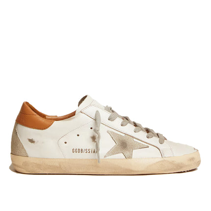 Golden Goose Women's Super Star Sneakers with Suede Star and Brown Heel Tab