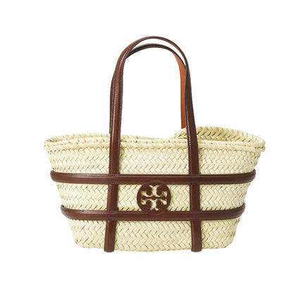 Tory Burch Women's Ella Small Woven Straw Tote Brown