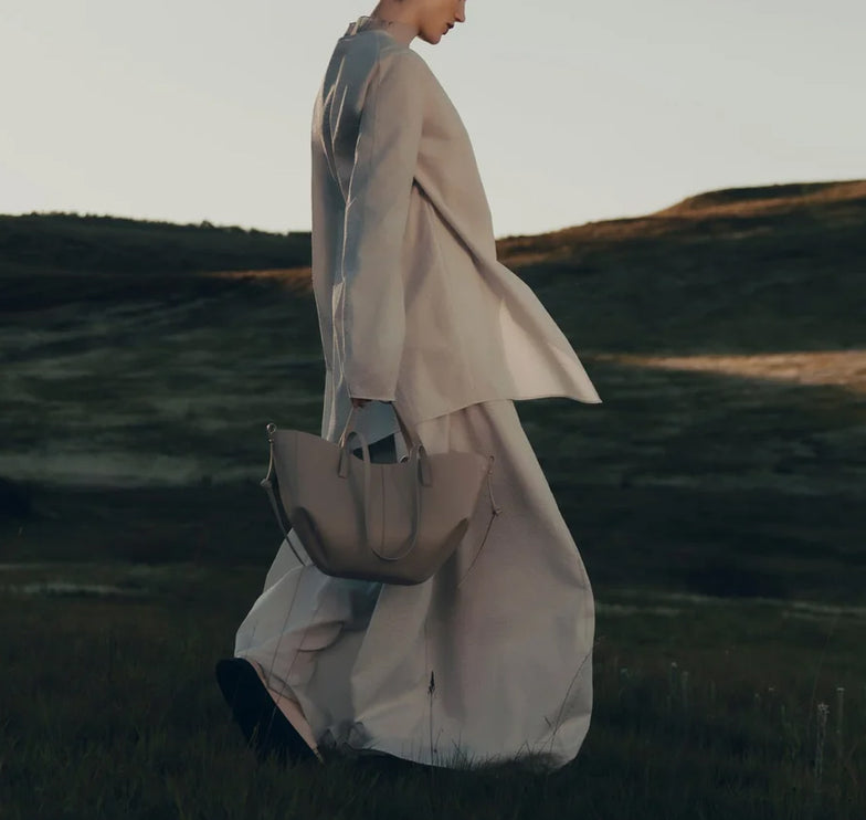 Polène Women's Cyme Mini Edition Textured Taupe