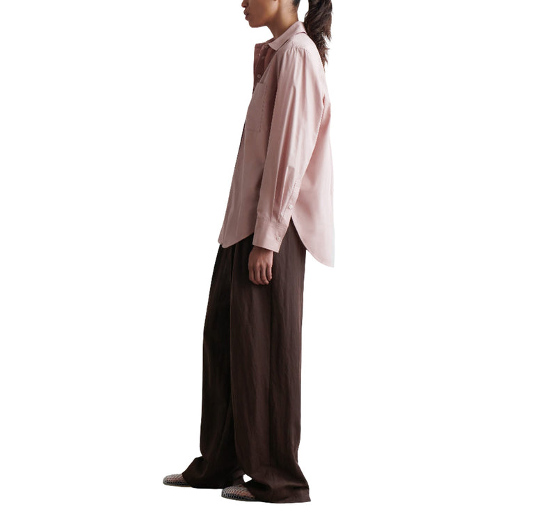 COS Women's Tailored Pima Cotton Shirt Pink
