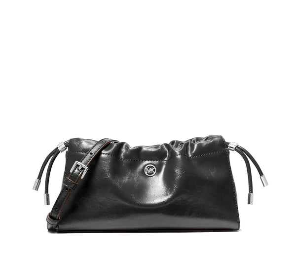 Michael Kors Women's Matilda Small Cinched Crossbody Bag Black/Silver