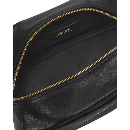 Versace Women's Versace Tag Nappa Medium Bowling Bag Black