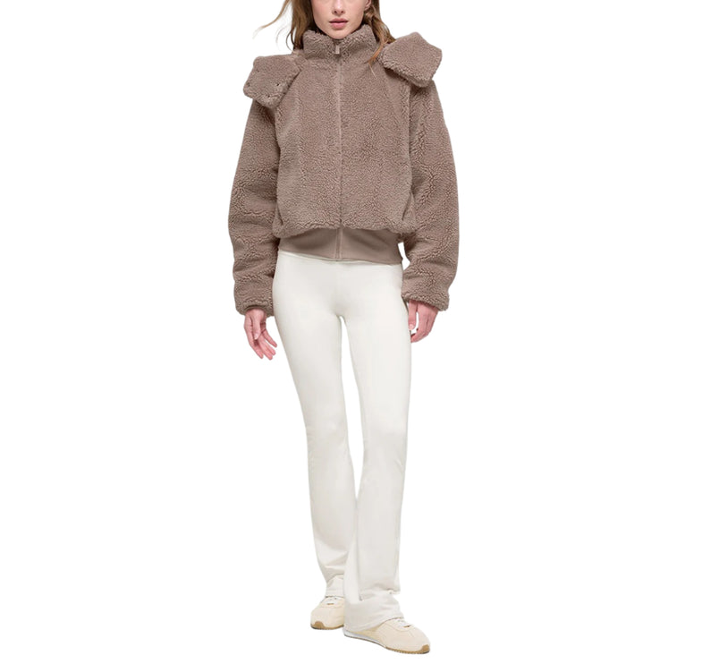 alo Women's Foxy Sherpa Jacket Chai Latte