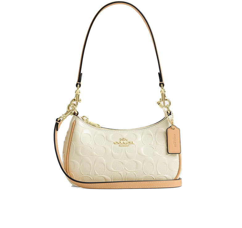 Coach Women's Teri Mini Crossbody Bag In Signature Leather Gold/Light Lemon