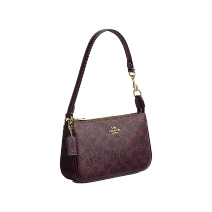 Coach Women's Nolita 19 In Signature Canvas Gold/Black Currant