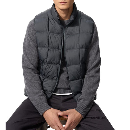 Uniqlo Men's Pufftech Vest 08 Dark Grey