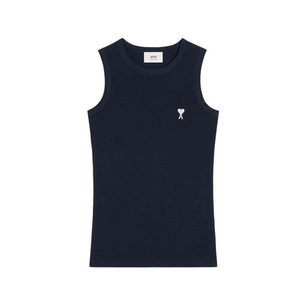AMI Alexandre Mattiussi Unisex Rib Ami De Coeur Tanktop Night Blue