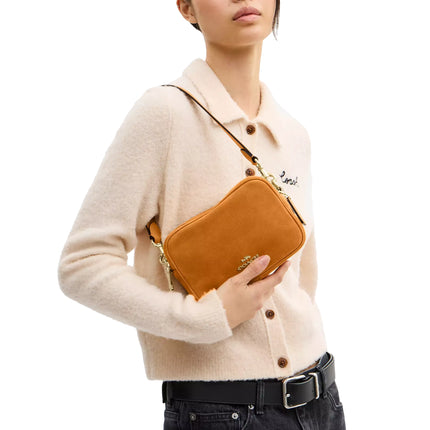 Coach Women's Mini Carey Crossbody Bag Gold/Marigold