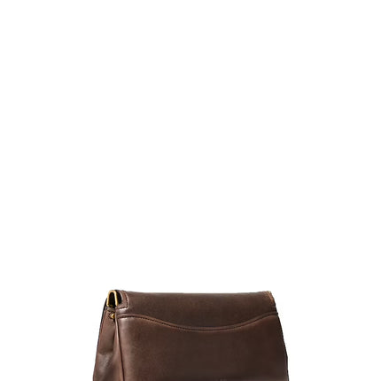 Michael Kors Women's Bryant Large Leather Convertible Shoulder Bag Chocolate/Gold