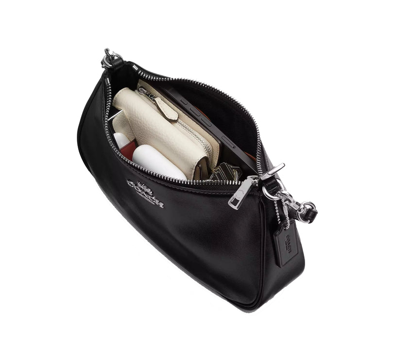 Coach Women's Soft Teri Shoulder Bag Silver/Black