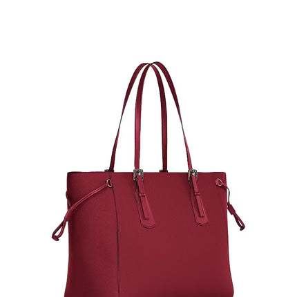 Michael Kors Women's Voyager Large Saffiano Leather Tote Bag Maroon
