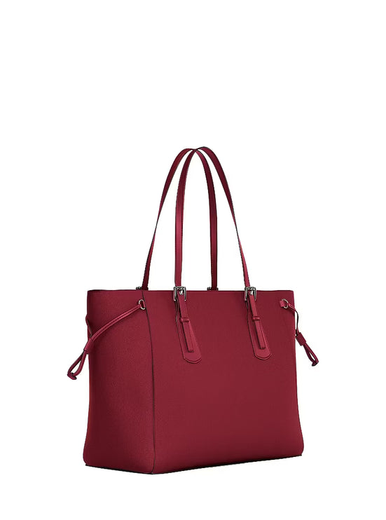 Michael Kors Women's Voyager Large Saffiano Leather Tote Bag Maroon