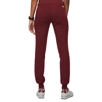 FIGS Women's Zamora Jogger Scrub Pants Burgundy