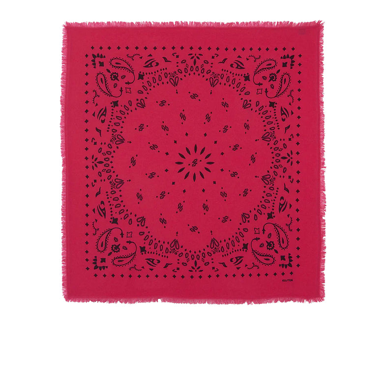 KUJTEN Women's Large Bandana Hachiko Fuschia