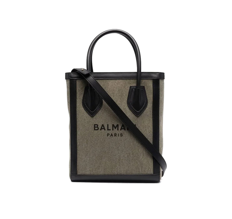 Balmain Women's Tote Bag with Logo Green