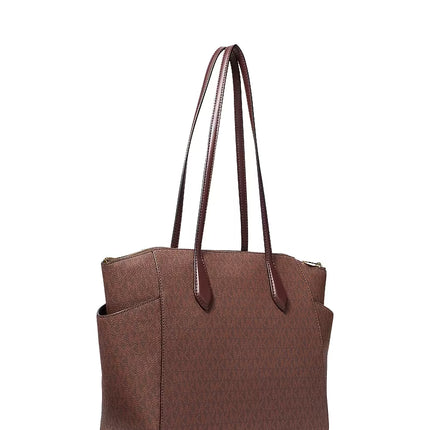 Michael Kors Women's Marilyn Medium Signature Logo Tote Bag Nutmeg