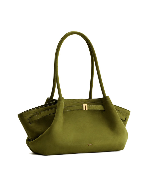 JW PEI Women's Hana Wide Faux Suede Tote Bag - Olive Green