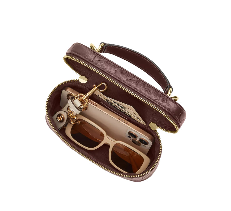 Coach Women's Rainer Crossbody Bag 18 With Quilting Gold/Maple
