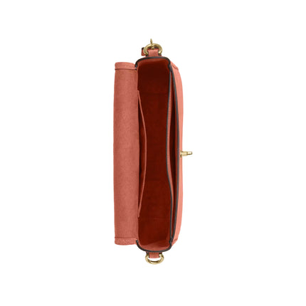 Coach Women's Hadley Shoulder Bag Suede/Gold/Clay