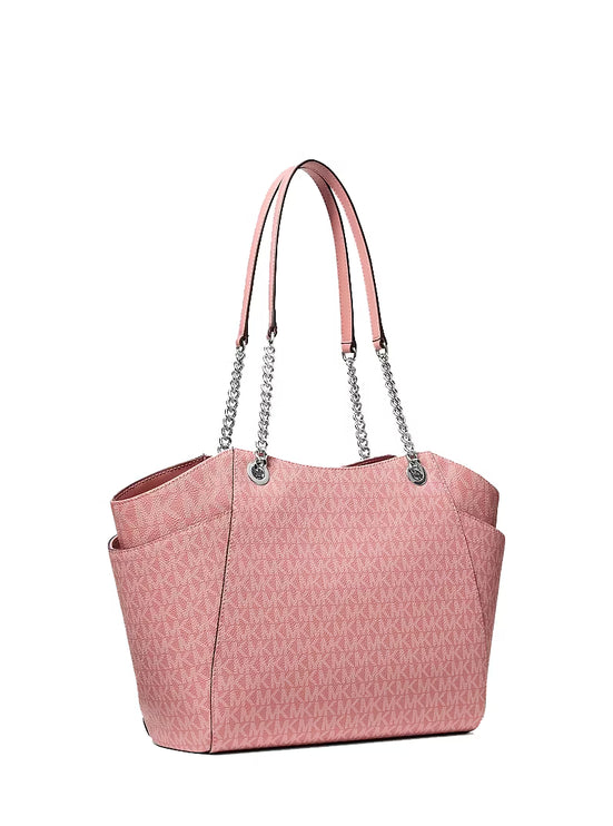 Michael Kors Women's Jet Set Large Signature Logo Shoulder Bag Sunset Rose