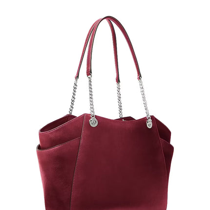 Michael Kors Women's Jet Set Travel Large Tote Bag Maroon