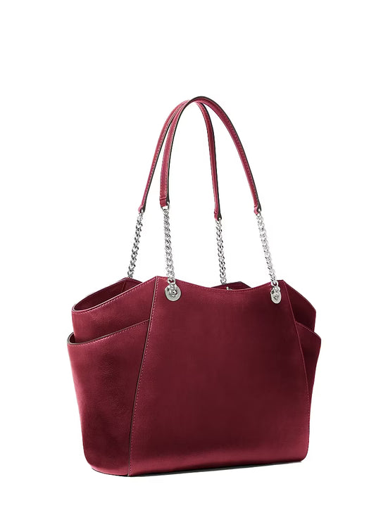 Michael Kors Women's Jet Set Travel Large Tote Bag Maroon