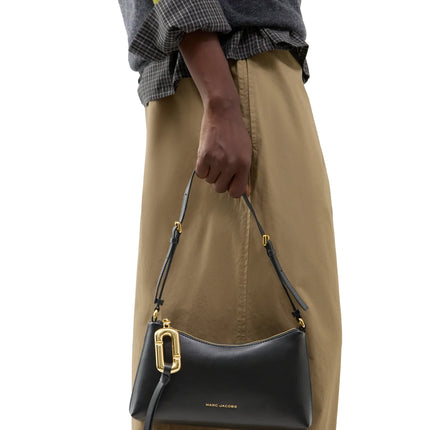 Marc Jacobs Women's The Pouch Mini Coated Leather Shoulder Bag Black - Hemen Kargoda