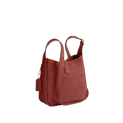 Coach Women's Hadley Mini Crossbody Bag Suede/Gold/Clay