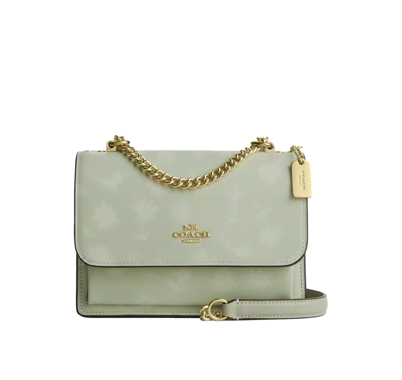 Coach Women's Mini Klare Crossbody Bag With Floral Print Gold/Pale Green