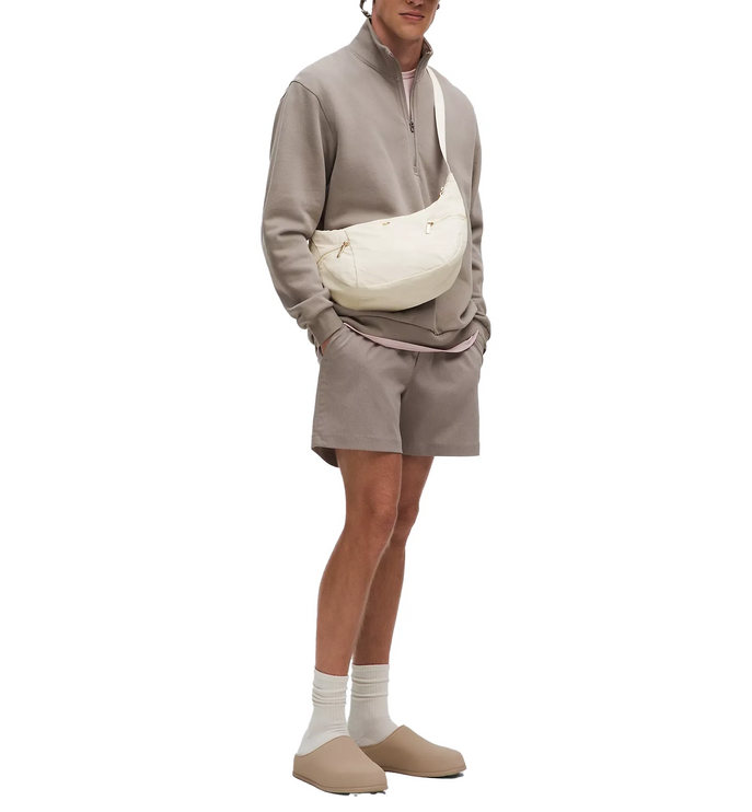 lululemon Unisex Slouchy Sling Bag 6L Metal Hardware Light Ivory/Gold