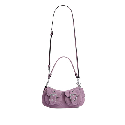 Coach Women's Ashton Bag Suede/Silver/Light Violet