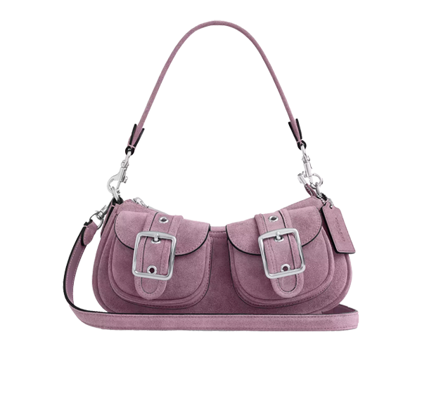 Coach Women's Ashton Bag Suede/Silver/Light Violet