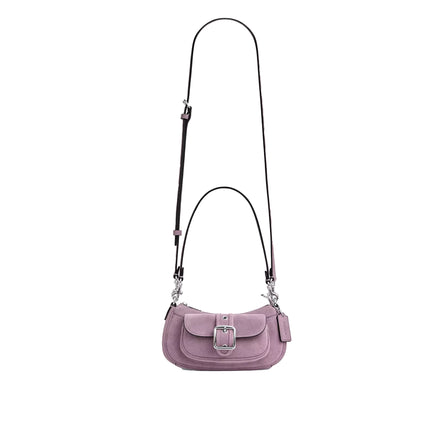 Coach Women's Ashton Mini Shoulder Bag Suede/Silver/Light Violet