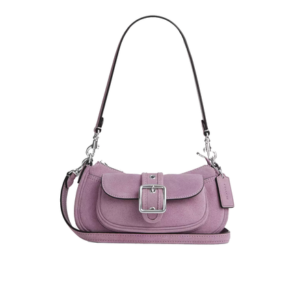 Coach Women's Ashton Mini Shoulder Bag Suede/Silver/Light Violet
