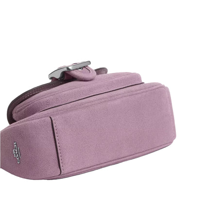 Coach Women's Ashton Mini Shoulder Bag Suede/Silver/Light Violet