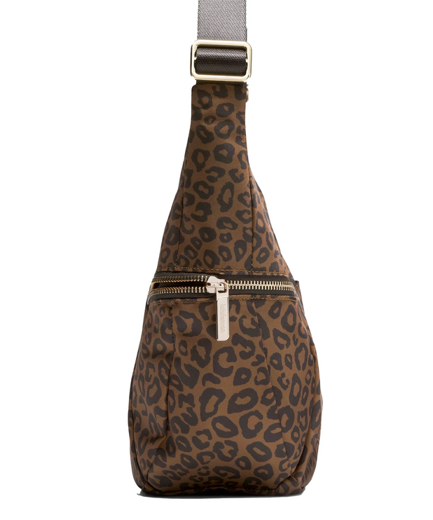 lululemon Unisex Slouchy Sling Bag 6L Metal Hardware Leopardo Shift Desert Khaki Multi