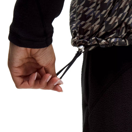 lululemon Women's Wunder Puff 600-Down-Fill Cropped Vest Graphic Horizon Houndstooth Brown Multi