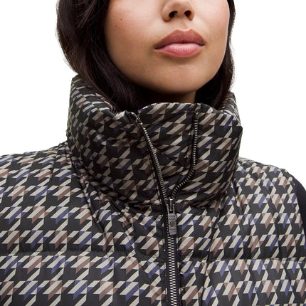 lululemon Women's Wunder Puff 600-Down-Fill Cropped Vest Graphic Horizon Houndstooth Brown Multi
