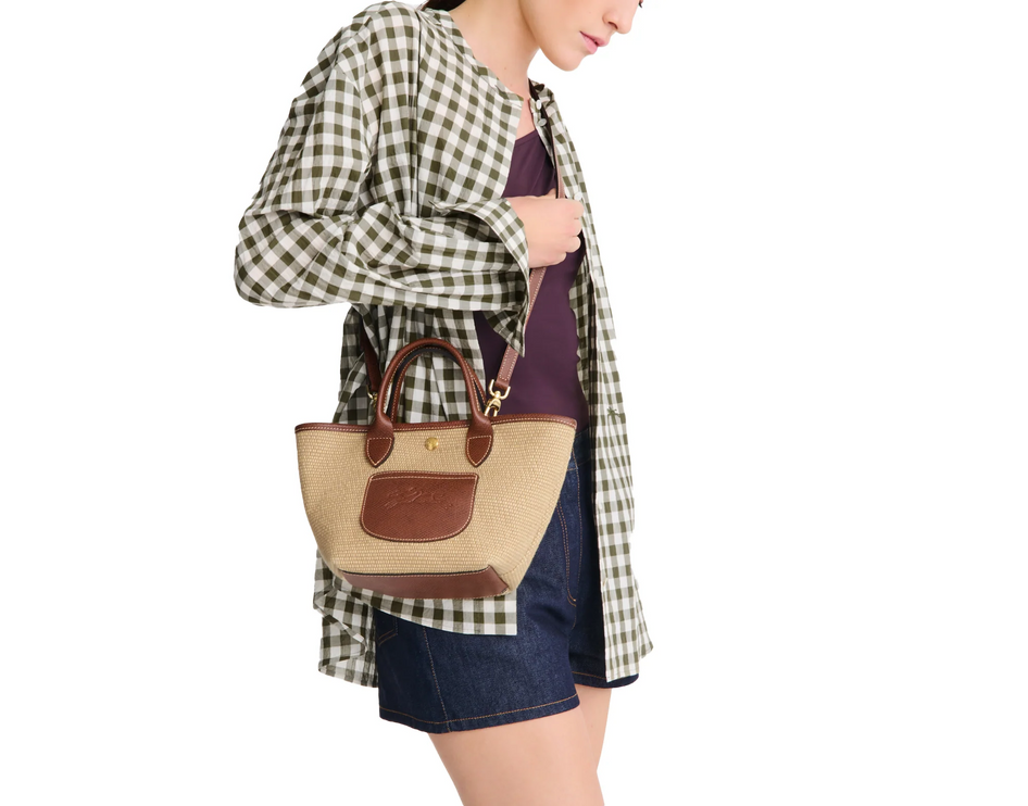 Longchamp Women's Le Pliage Collection XS Basket Bag Brown - Canvas