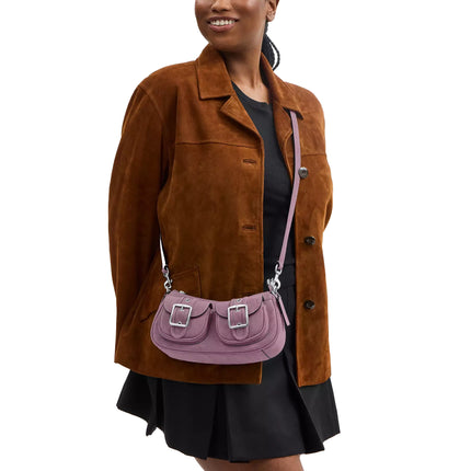 Coach Women's Ashton Bag Suede/Silver/Light Violet