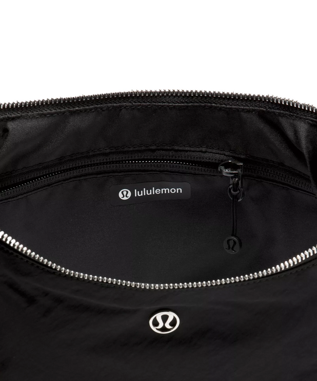lululemon Unisex Slouchy Sling Bag 6L Metal Hardware Black
