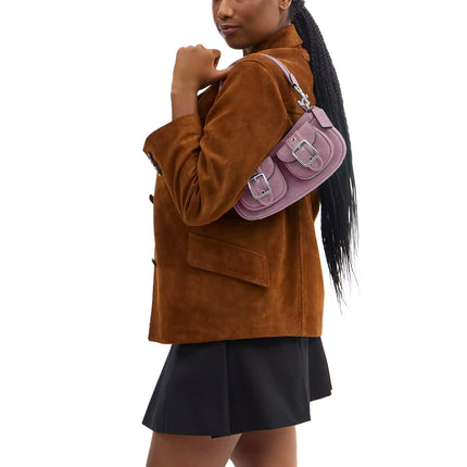 Coach Women's Ashton Bag Suede/Silver/Light Violet