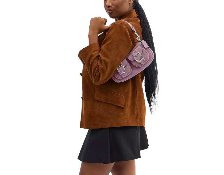 Coach Women's Ashton Bag Suede/Silver/Light Violet