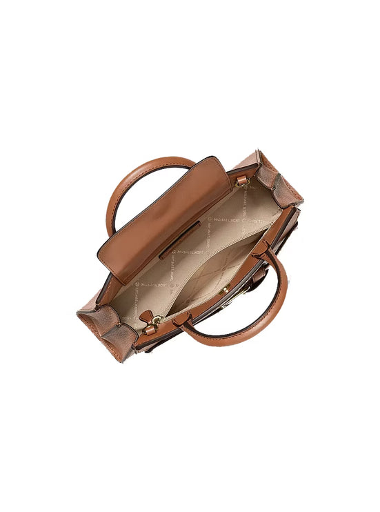 Michael Kors Women's Greta Small Leather Convertible Crossbody Bag Luggage
