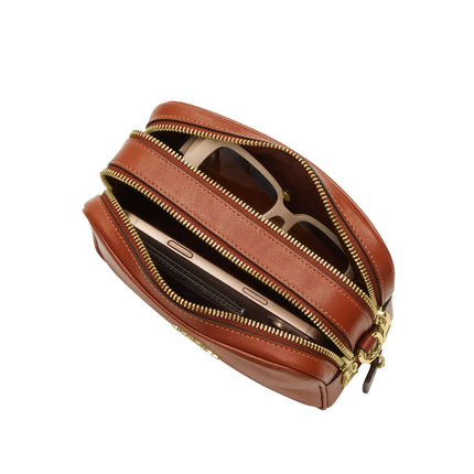 Coach Women's Mini Carey Crossbody Bag Gold/Cinnamon