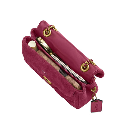 Coach Women's Tabby Shoulder Bag 20 With Pillow Quilting Brass/Dark Fuchsia