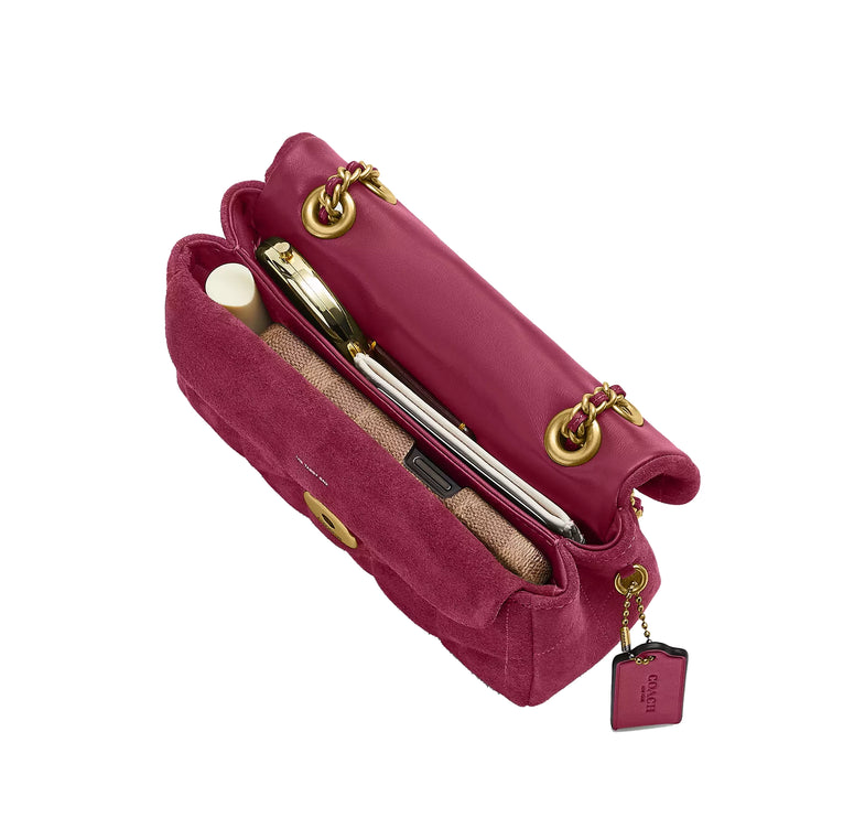 Coach Women's Tabby Shoulder Bag 20 With Pillow Quilting Brass/Dark Fuchsia