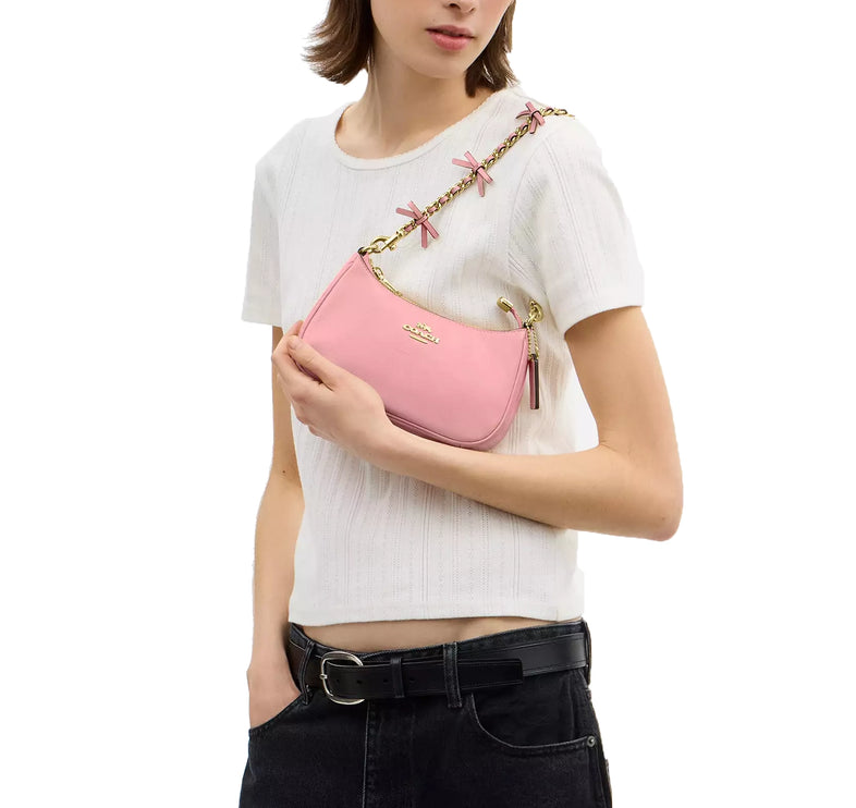 Coach Women's  Teri Mini Crossbody Bag With Bows Gold/Soft Pink