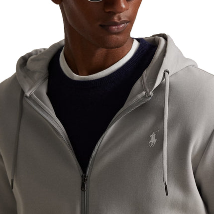 Polo Ralph Lauren Men's Double-Knit Full-Zip Hoodie Soft Grey